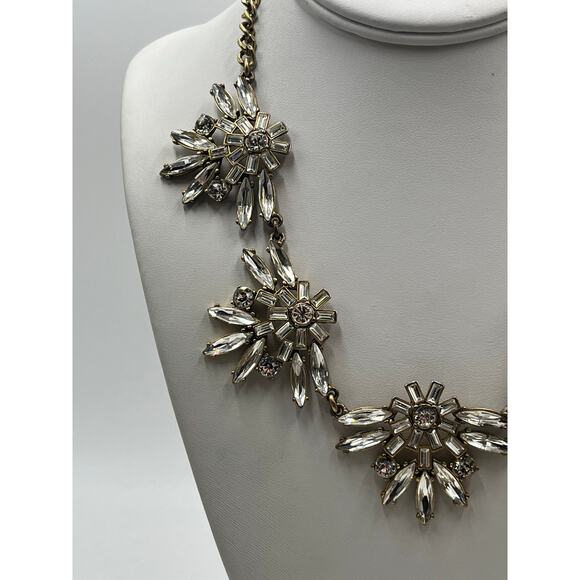 J. Crew Clear Spear Prong Set Faceted Rhinestone Statement
Necklace - Picture 3 of 9